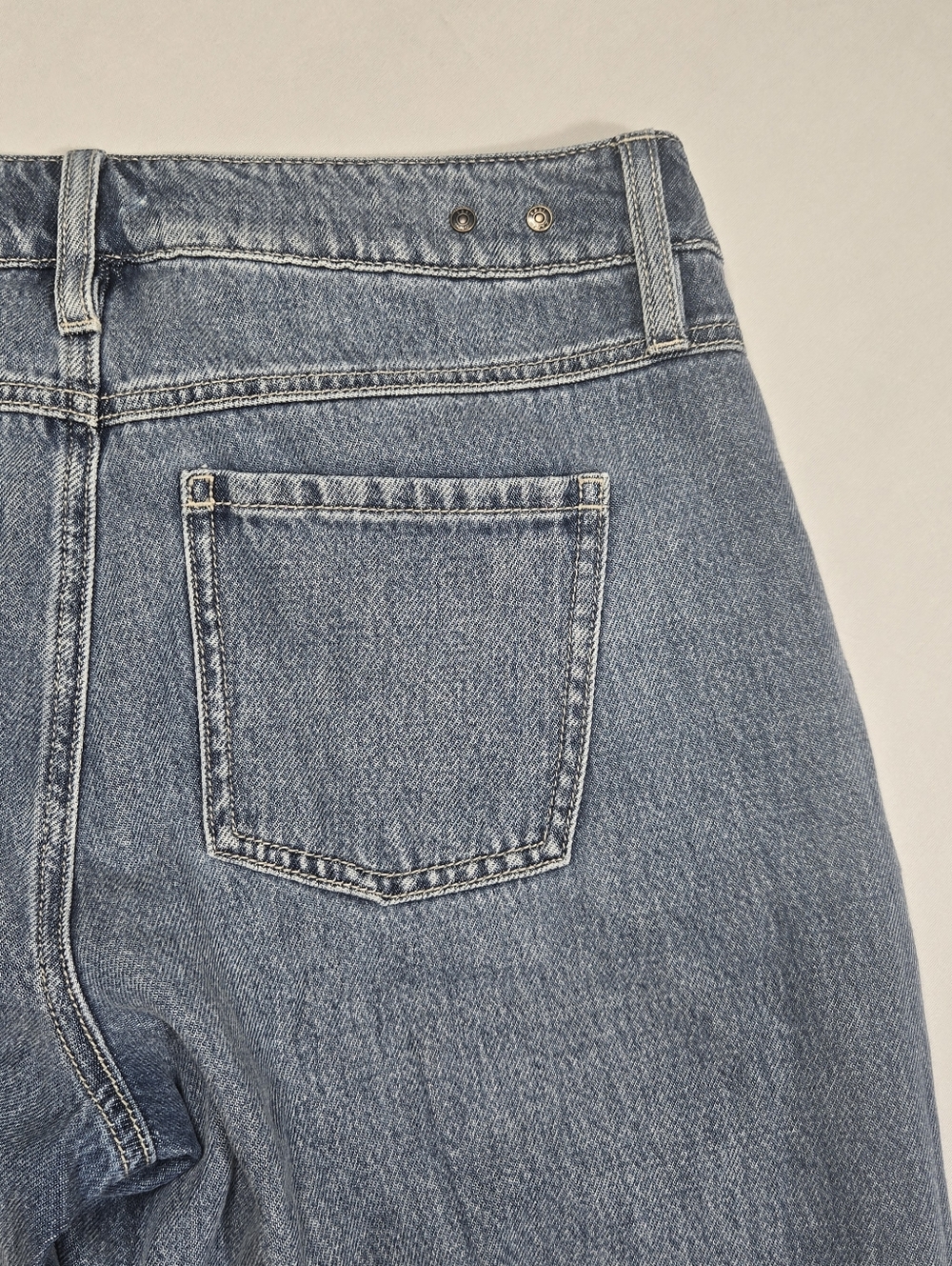Cabi Wide Leg Jean Size 4 Ashbury Mid-rise Stretch Denim - Picture 11 of 13